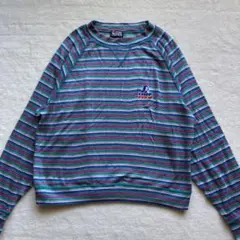 ヒステリックグラマー ロンT 長袖 ロゴ刺繍 ボーダー マルチカラー