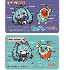 太鼓の達人 初音ミク ガンダム コラボ バナパスポートカード　セット
