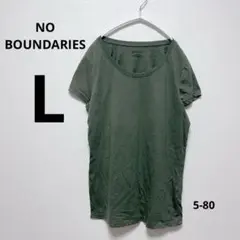 NO BOUNDARIES 半袖Tシャツ 【L】オリーブグリーン可愛い おしゃれ
