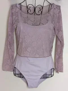 バレエ レーストップス パープルグレージュ