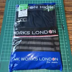 HK WORKS LONDON メンズ ボクサーパンツ Lサイズ 2枚組