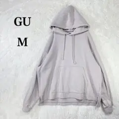 【ジーユー】 クリーム M パーカー スリット 綿使用
