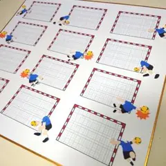 ハンドボール★青★色紙・寄せ書き用シール12枚セット★卒業　引退　アルバム