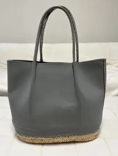 WARANGWAYAN【未使用】ノスノス 山羊革かごバッグ USED ワランワヤン WARANGWAYAN ノスノス Gray かごバッグ 羊革