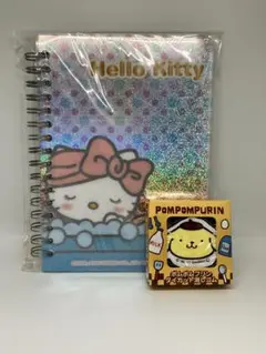 Hello Kitty ホログラムノートとポムポムプリン消しゴムセット
