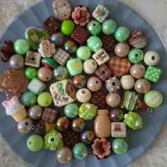 抹茶チョコ　アクリルビーズ　最終値下げ