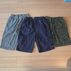 ハーフパンツ160、150サイズ3枚セット
