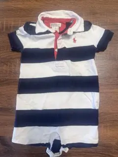 Ralph Lauren ストライプロンパース 9M