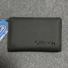 【新品】アウトドアプロダクツ　二つ折り財布　ブラック　ファスナー　シンプルロゴ