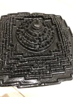 ボロブドゥール遺跡 銀細工 精密造 オブジェ 置物 ガラスケース付 古美術品 ボロブドゥール遺跡 銀細工 精密造 オブジェ 置物 ガラスケース