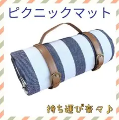 ピクニックマット 太ボーダー キャンプ レジャーシート コンパクト 折りたたみ