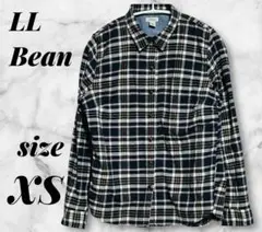 LL Bean チェック柄フランネルシャツ XS