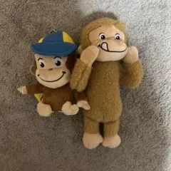 おさるのジョージ　ぬいぐるみ　キーホルダー　まとめ売り　2点セット