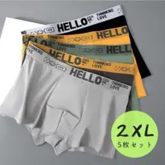 【2XLサイズ／5枚組】ボクサーパンツ メンズ 前閉じ ストレッチ