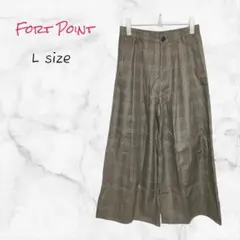 Fort Point ガウチョパンツ ワイド グレンチェック柄 Lサイズ 古着