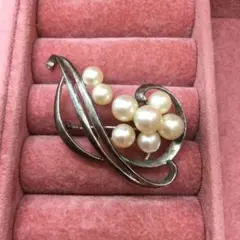 ミキモト MIKIMOTO パールブローチ SILVER