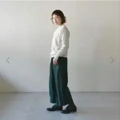シサム工房✨ オーガニックコットンラウンドネックトップ（ナチュラル）