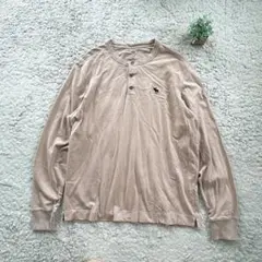 【Abercrombie & Fitch】ヘンリーネック長袖カットソー 鹿ロゴ