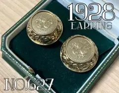 1928 ヴィンテージ ゴールド ローズ イヤリング
