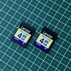 SDカード 2枚セット 4GB Lexar
