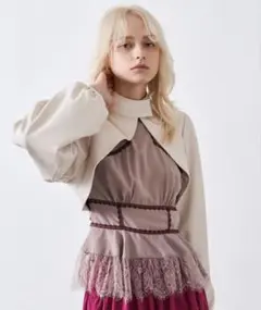 【Belle vintage】ショートボレロレザージャケット