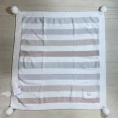 ジェラートピケ/新品タグ付き/ミニポケット付き/ボーダー/ブランケット/ひざ掛け