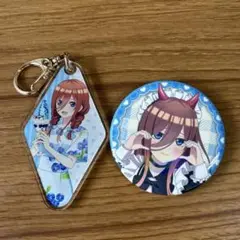 五等分の花嫁 中野三玖 小悪魔メイド 缶バッジ フルーツワンピース アクキー