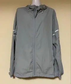 グレー ウィンドブレーカー フルジップ