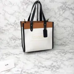 【新品・未使用】COACH コーチ ハンドバッグ ショルダー ロゴクリーム(小)