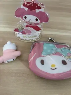 マイメロディ アクリルスタンドと小銭入れセット