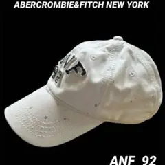 ★ABERCROMBIE&FITCH★ANF 92 WHITE CAP -L-