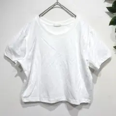 GU ドライミニT 半袖Tシャツ 白　シンプル　綿混　カジュアル　クルーネック