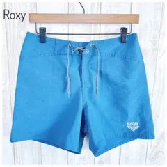 USA製 ロキシー ナイロン100% サーフパンツ ブルー 海水浴 ポケット有