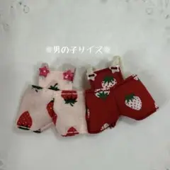 ミニチュアドール服 男の子 サロペット 2着セット②