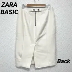 【ZARA BASIC】 バックファスナー&スリット タイトタイトスカート S