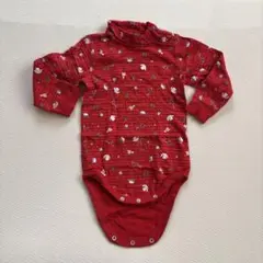 baby GAP 赤い柄入りロンパース 90