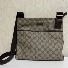 GUCCI オールドグッチ PVCレザー GGシマ ショルダーバッグ