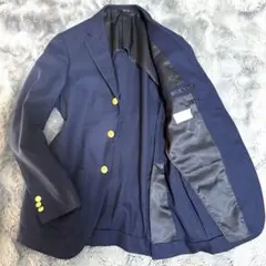 EDIFICE × LANVIN 紺ブレ 3B 背抜き テーラードジャケット