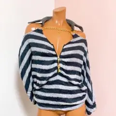 d.i.a. 露出 ドルマンシャギーニット