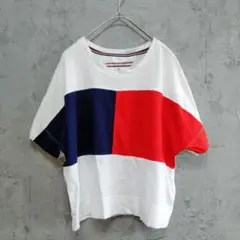 TOOMYHILFIGER Tシャツ トリコロール　白　赤　紺　XS