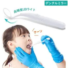 【本格派】デンタルミラー(歯鏡/口腔鏡)|LED/ボタン電池/曇り止め/ケア