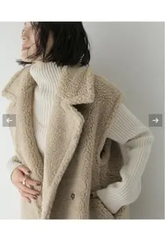 【美品】  ADAWAS / アダワス | 2023AW | フェイクムートンジレ | F | ベージュ | レディース ADAWAS - 【美品】 ADAWAS / アダワス | 2023AW | フェイク