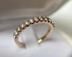 SJ スタージュエリー ハーフエタニティ 0.4ct ダイヤモンドリング k18