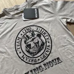 デザインTシャツ　キングベア　クリーム　M