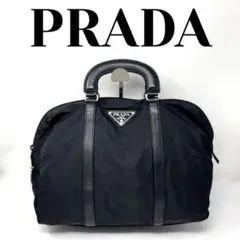PRADA プラダ ハンドバッグ ナイロン サフィアーノレザー NERO 正規品
