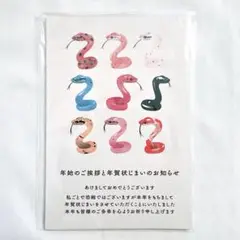 年賀状じまい 新年お知らせ 10枚入り 巳年 年賀はがき