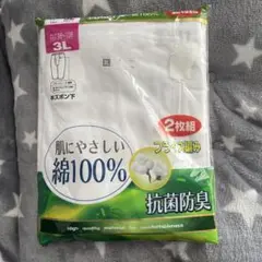 半ズボン下3L 2枚組 綿100% 抗菌防臭 下着 3L 2枚組