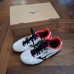 Mizuno バレーボールシューズ ホワイト/レッド25センチ