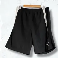 2329♡プーマ♡ハーフパンツ 黒 M 異素材 練習 スポーツ メンズ 春夏
