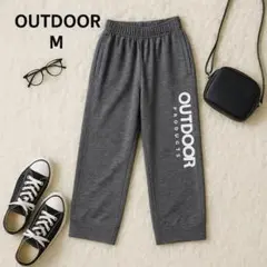 OUTDOOR 七分丈スウェットパンツ M 灰色 春夏 ストレッチ ウエストゴム